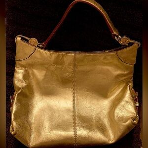 Dooney & Bourke-GOLD, Pink pattern interior HANDBAG! NEW w/ unreg serial# Doc.